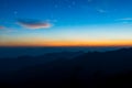 Silhouettes Mountain and Sky