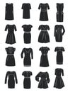 Silhouettes of office dresses