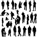Silhouettes of people Royalty Free Stock Photo
