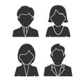Silhouettes of people icons
