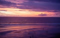 Sunset on the beach of Kuta Bali Indonesia Royalty Free Stock Photo