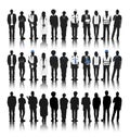 Silhouettes of People with Various Occupations