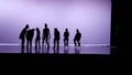 Silhouettes and performers Royalty Free Stock Photo