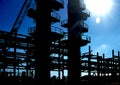 Silhouettes of Refinery towers on a Gas Conditioning Plant Victoria