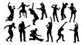 Silhouettes Rock or Pop Band Musicians Royalty Free Stock Photo