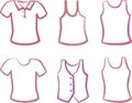 Silhouettes of shirts Royalty Free Stock Photo