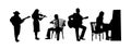 Silhouettes of musicians. Vector illustration