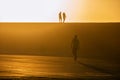 Silhouettes at sunset, Royalty Free Stock Photo