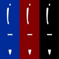 Silhouettes of three pens Royalty Free Stock Photo