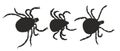 Silhouettes of ticks. Royalty Free Stock Photo