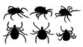 Silhouettes of ticks. Royalty Free Stock Photo