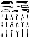 Silhouettes of tools