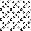 Silhouettes of traces of shoes . Footprints of human shoes. Seamless pattern