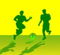 Two Muscular Men Playing Soccer Royalty Free Stock Photo