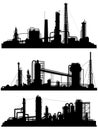 Silhouettes of units for industrial zone.