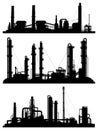 Silhouettes of units for industrial zone.