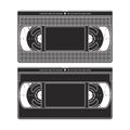 Silhouettes of a Video Recorder Tape. Isolated Video Cassettes