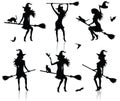 Silhouettes of a witch.