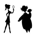 Silhouettes of women