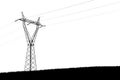 Silhoutette of Pylon Royalty Free Stock Photo