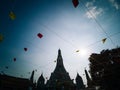 Silhoutte of main chedi in Wat Arun, Bangkok