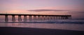 Silhoutted Ocean Pier at Sunrise Royalty Free Stock Photo