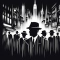 american mafia gangsters silhouette