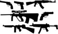 Silhouttes of weapons