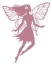 Silhuette of fairy, vector illustration