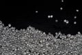Silica gel isolated on black background Royalty Free Stock Photo