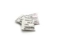 Silica gel packets isolated on a white background Royalty Free Stock Photo