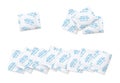 Silica Gel Sachets Desiccant White Packets Royalty Free Stock Photo
