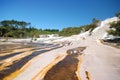 Silica terraces in Orakei Korako Hidden Valley. North Island new zealand Royalty Free Stock Photo