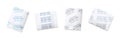 Silicagel Desiccant Sachets White Paper Packets Royalty Free Stock Photo