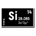 Silicon chemistry icon, simple style Royalty Free Stock Photo