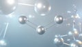 silicon dioxide molecular structure, 3d model molecule, silica, structural chemical formula view from a microscope