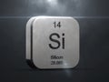 Silicon element from the periodic table