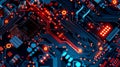 Silicon microchip close up detailed view of integrated circuits for enhanced search relevance