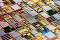 Silicon semiconductor wafer close-up. In electronics, a wafer also called a slice or substrate is a thin slice of semiconductor, a