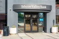 Silicon Valley Bank facade at high-tech commercial bank headquarters in South San Francisco Bay area