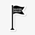 Silicon Valley flag sticker Royalty Free Stock Photo