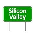 Silicon Valley green road sign Royalty Free Stock Photo