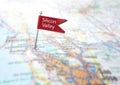 Silicon Valley map locator Royalty Free Stock Photo
