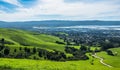 Silicon Valley panorama from Mission Peak Hill Royalty Free Stock Photo