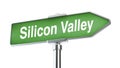 Silicon Valley, - road sign Royalty Free Stock Photo