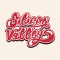 Silicon Valley. Vector hand drawn lettering isolated. Royalty Free Stock Photo