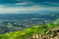 Silicon Valley view from Mission Peak Hills Royalty Free Stock Photo