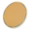 Silicon Wafer with Processor Cores, 3D rendering