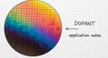 Silicon Wafer with Rainbow Colors and Text Royalty Free Stock Photo