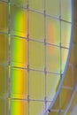 Silicon Wafers and Microcircuits - A wafer is a thin slice of semiconductor material, such as a crystalline silicon, used in Royalty Free Stock Photo